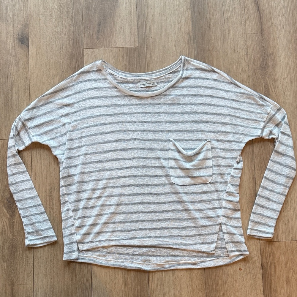 A&F Abercrombie & Fitch dolman sleeve striped tunic top M/L